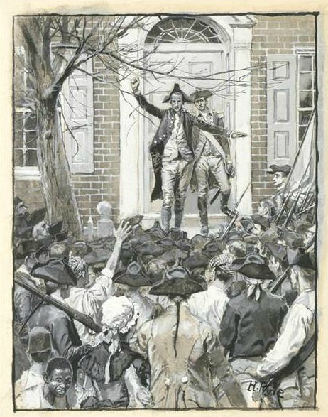 Alexander Hamilton Addressing the Mob
